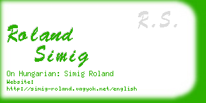 roland simig business card